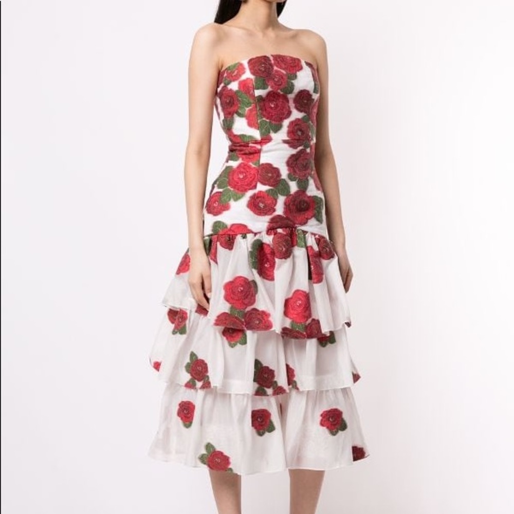 Bambah Roses Ruffle Dress